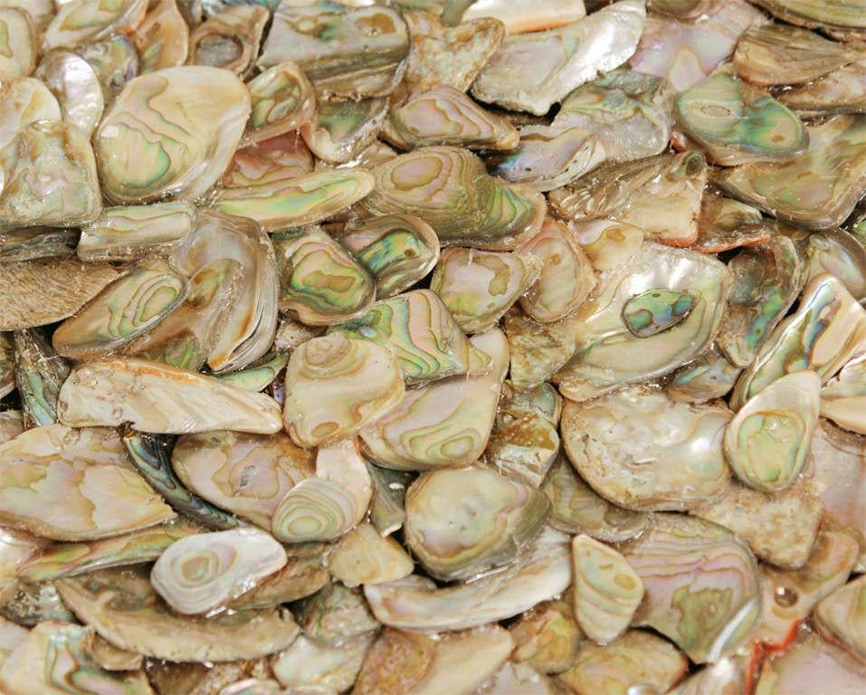 Pair of Abalone Shell Tables in the Style of Tony Duquette In Good Condition For Sale In New York, NY