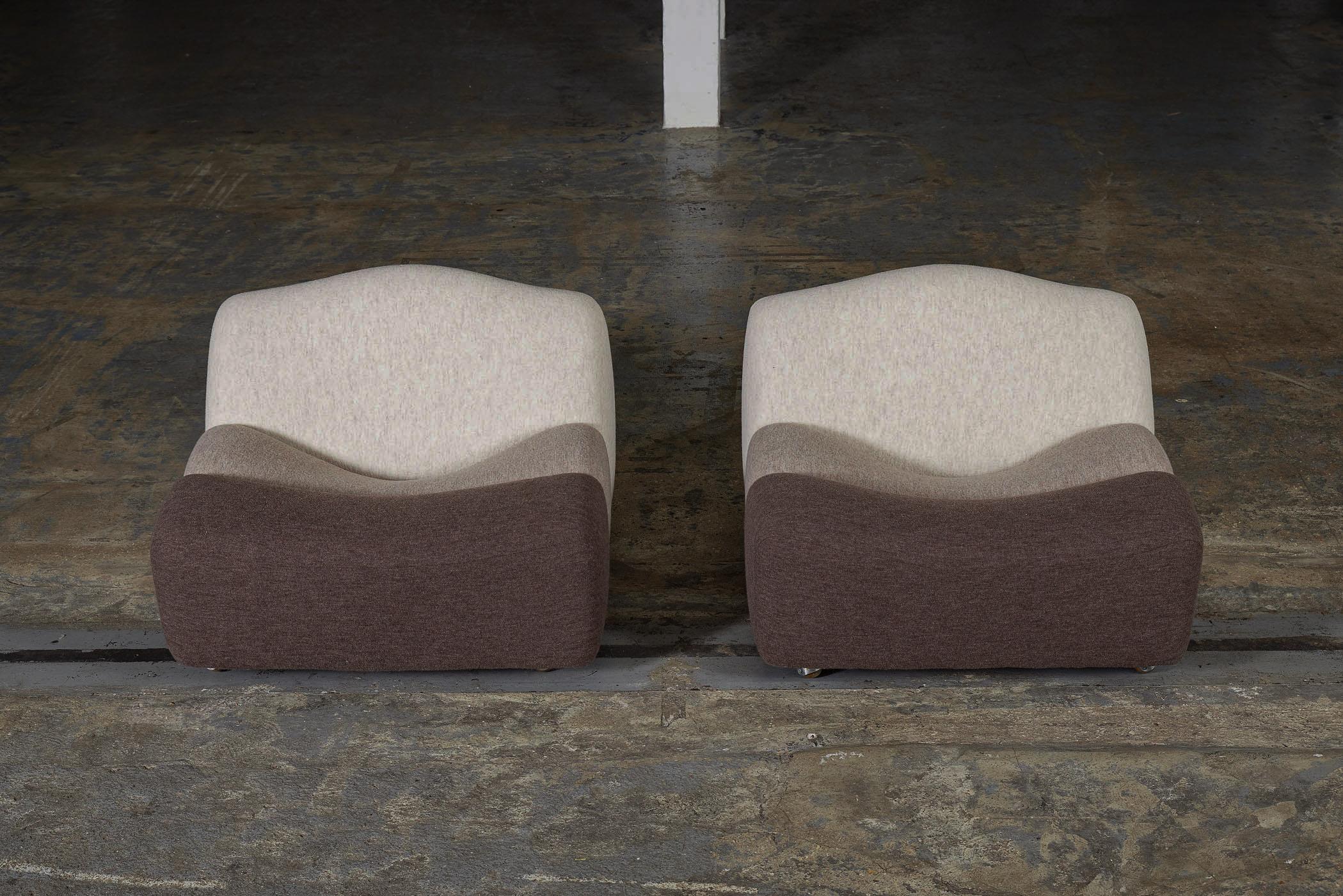 Pair of ABCD armchairs by Pierre Paulin In Excellent Condition In PARIS, FR