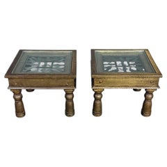 Pair of Decorative brass side tables