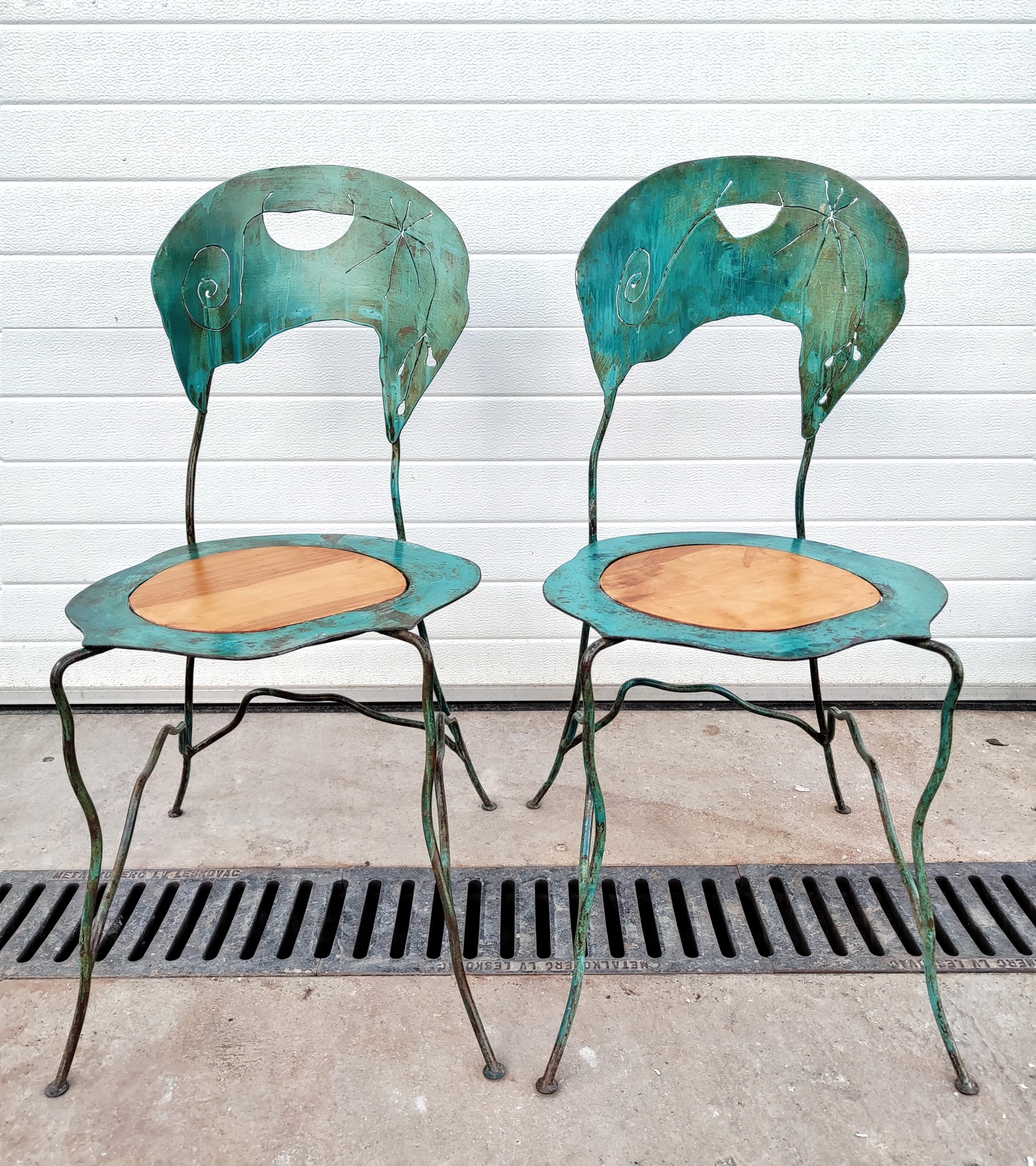 Pair of Abstract Art Chairs Attributed to Bohuslav Horak, Czechoslovakia, 1980s In Good Condition For Sale In Beograd, RS