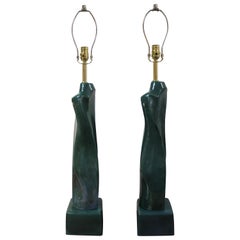 Pair of Abstract Ceramic Lamps Pair of Abstract Ceramic Lamps