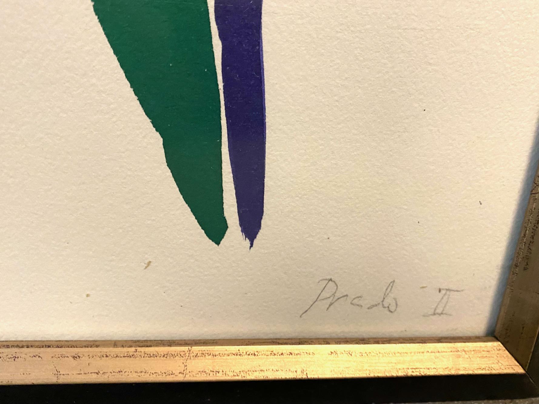 Coppia di Gouache astratte e matite di Sidney Guberman in vendita 5