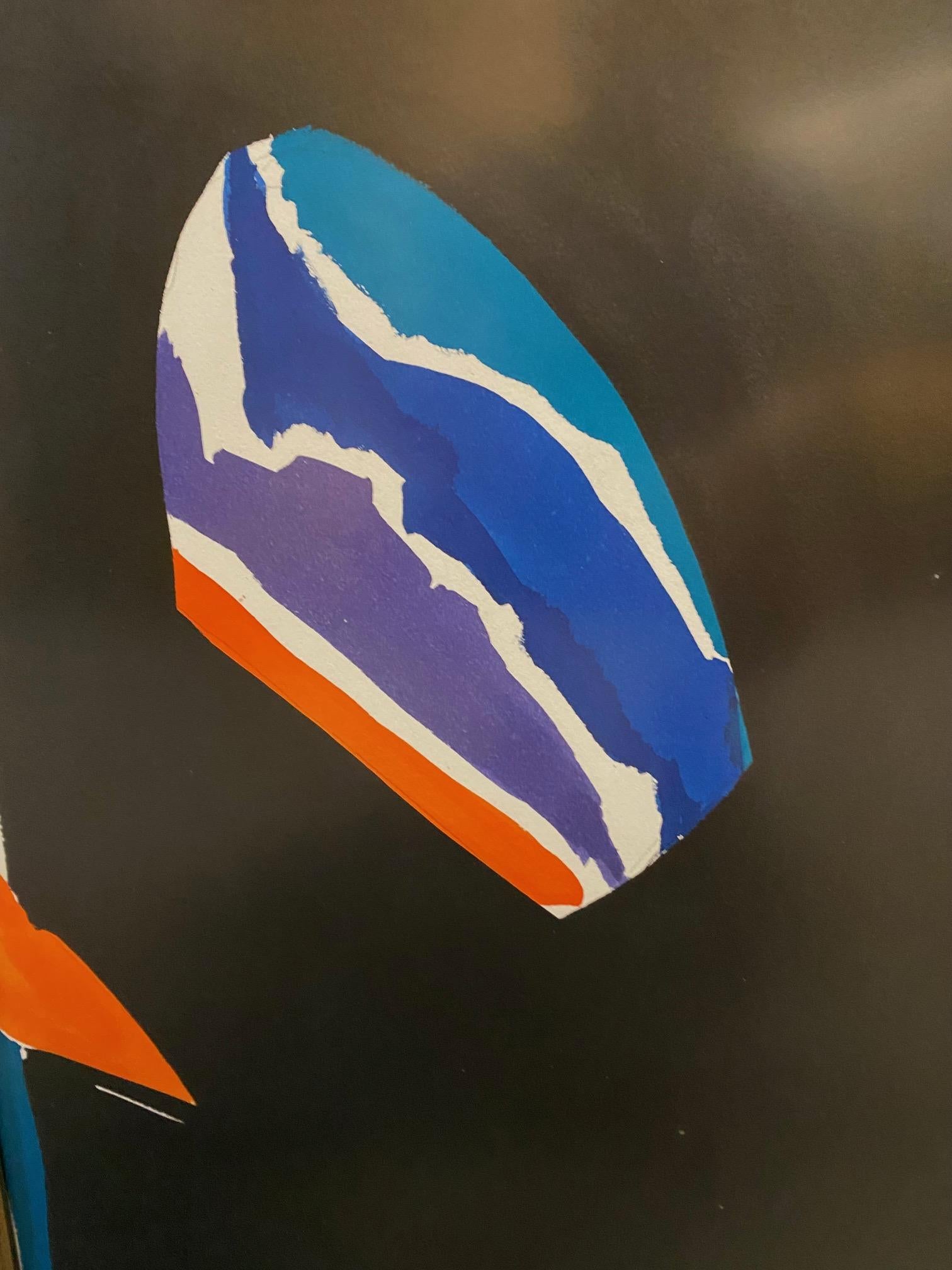 Coppia di Gouache astratte e matite di Sidney Guberman in vendita 2