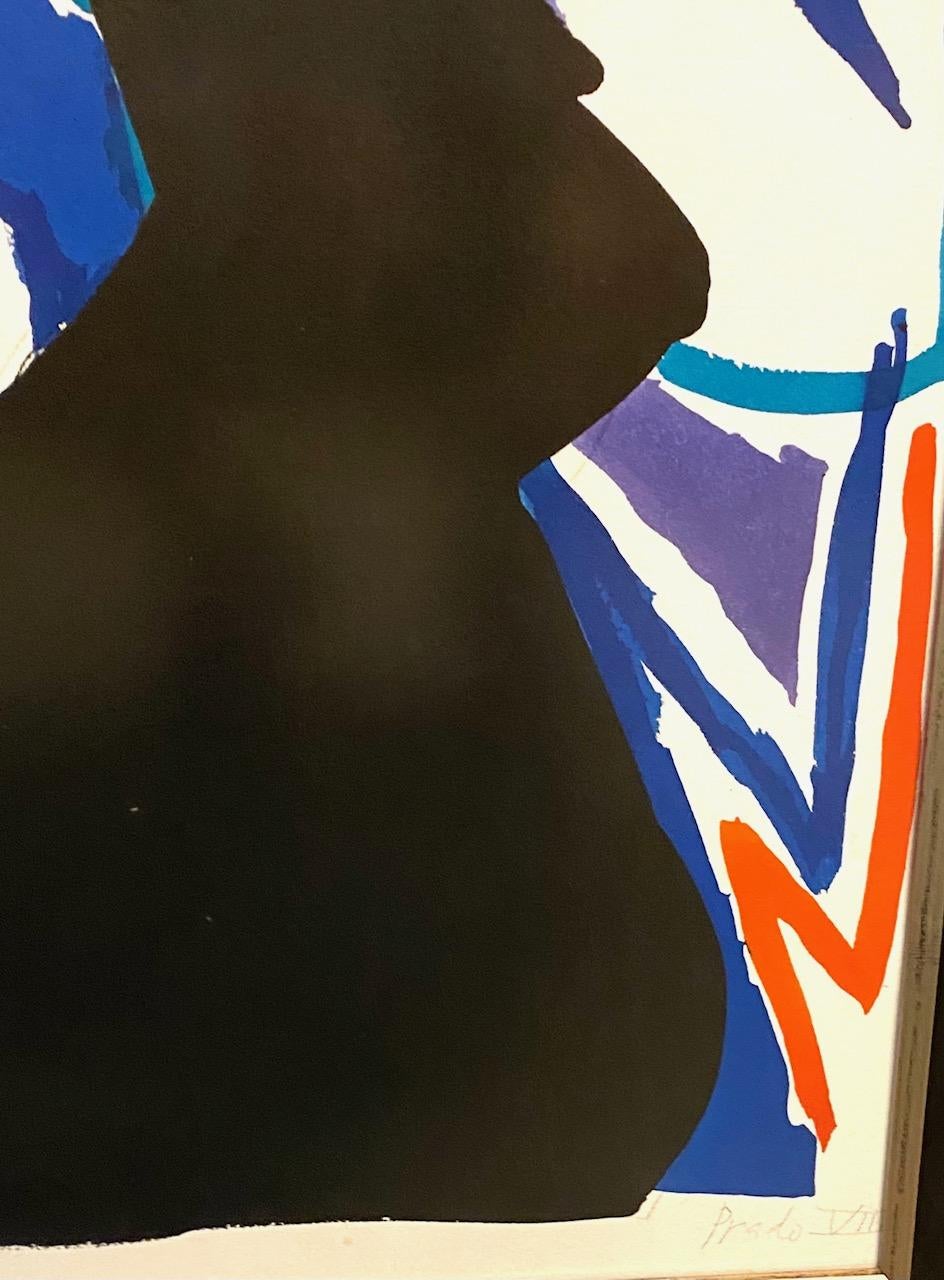Coppia di Gouache astratte e matite di Sidney Guberman in vendita 3