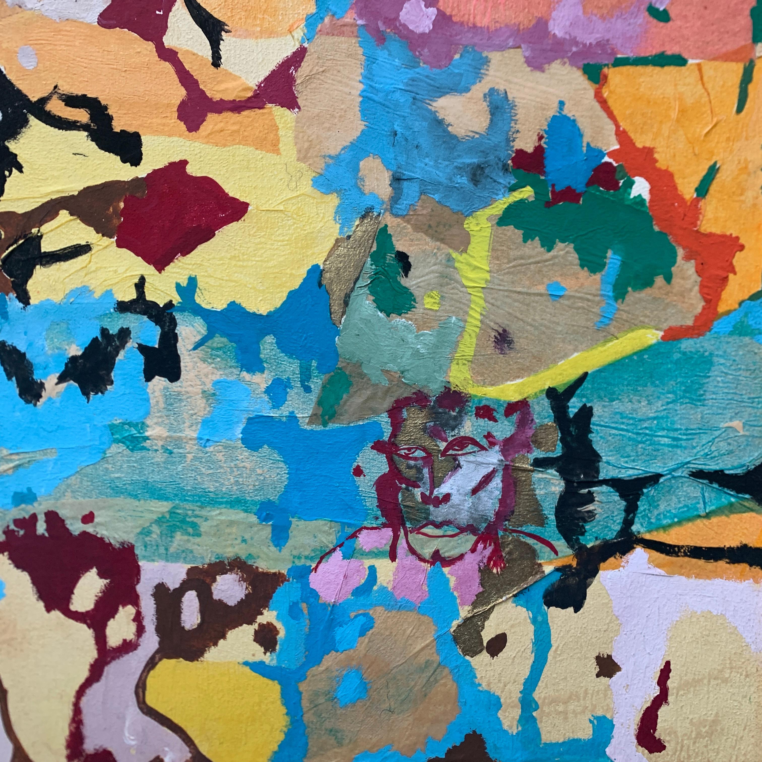 Pareja de obras de arte abstractas italianas de los años 70 en venta 2