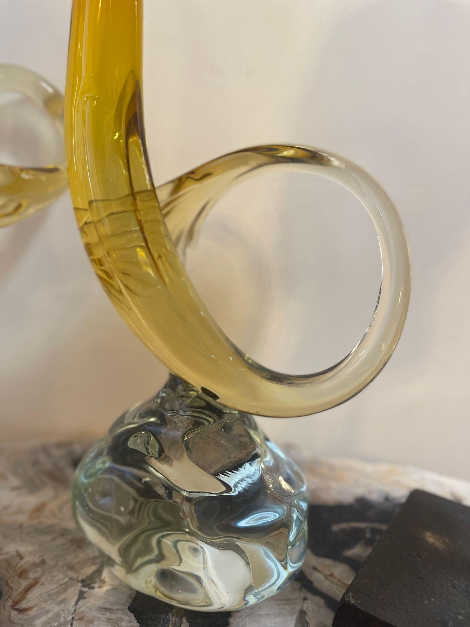 Pair of Abstract Murano Sculptures In Good Condition For Sale In Los Angeles, CA