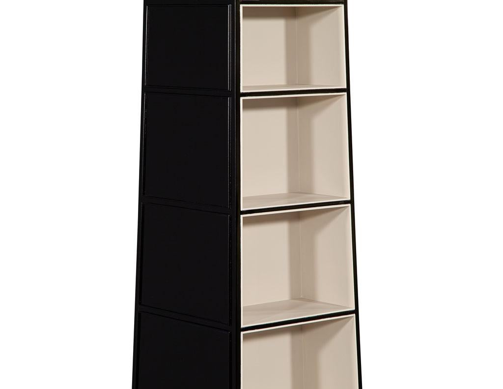 Pair of Abstract Obelisk Bookcase Cabinets by Baker Furniture For Sale 3