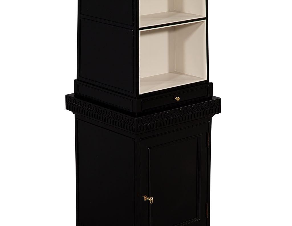 Pair of Abstract Obelisk Bookcase Cabinets by Baker Furniture For Sale 4