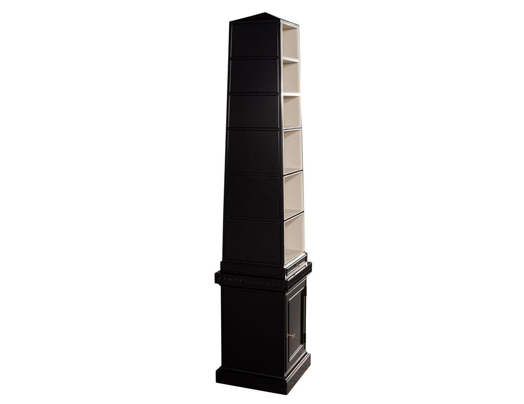 Pair of Abstract Obelisk Bookcase Cabinets by Baker Furniture For Sale 5