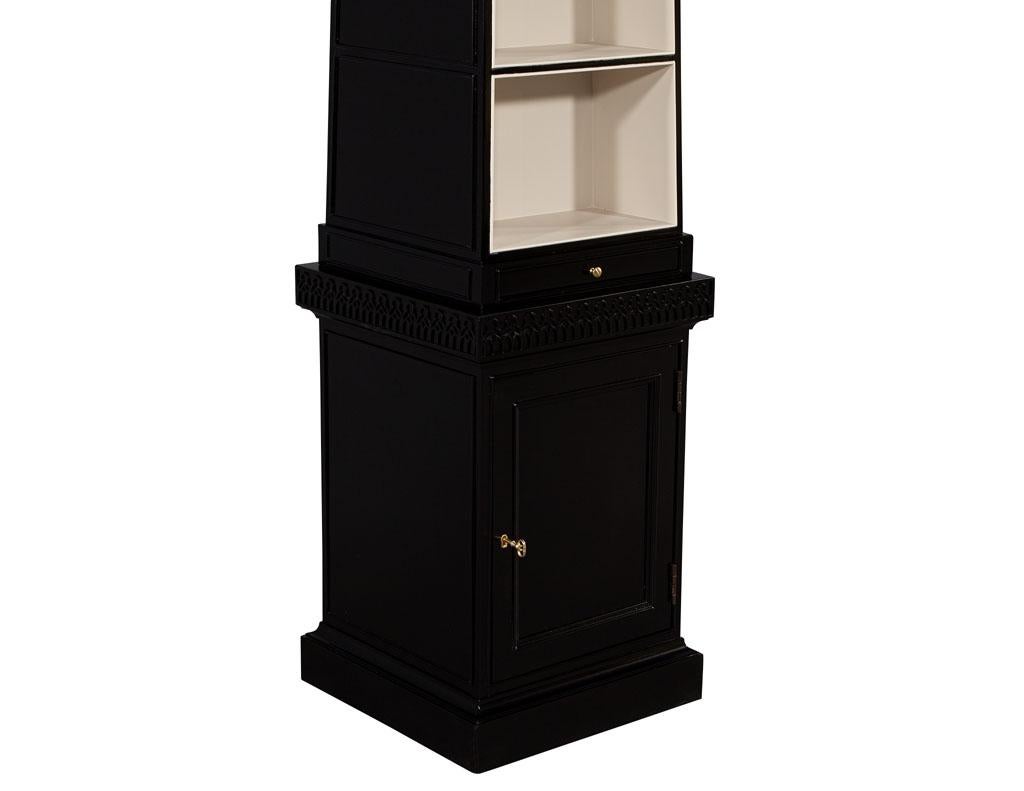 Pair of Abstract Obelisk Bookcase Cabinets by Baker Furniture In Excellent Condition For Sale In North York, ON