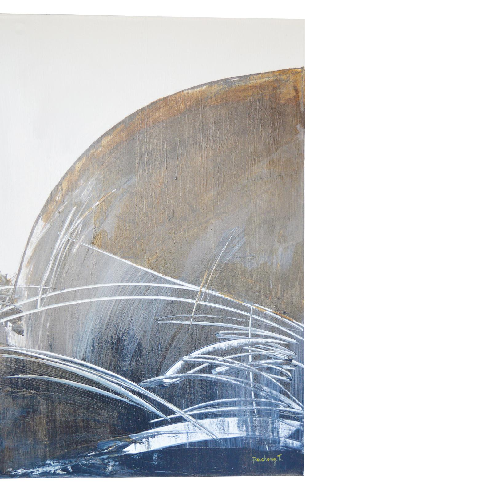 Pair of Abstract Painting by Puchong T. For Sale 3
