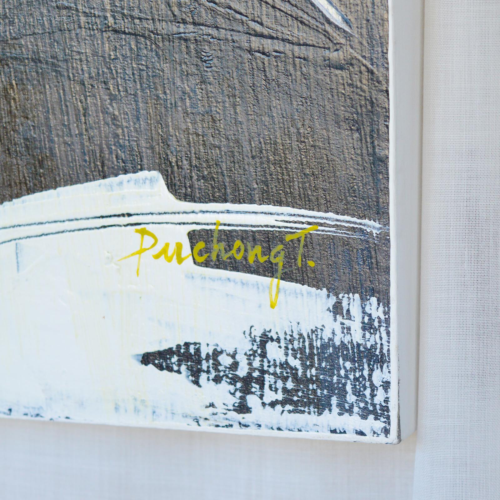 Other Pair of Abstract Painting by Puchong T. For Sale