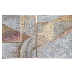 Pair of Abstract Paintings by American Artist, Lee Reynolds, 1970s