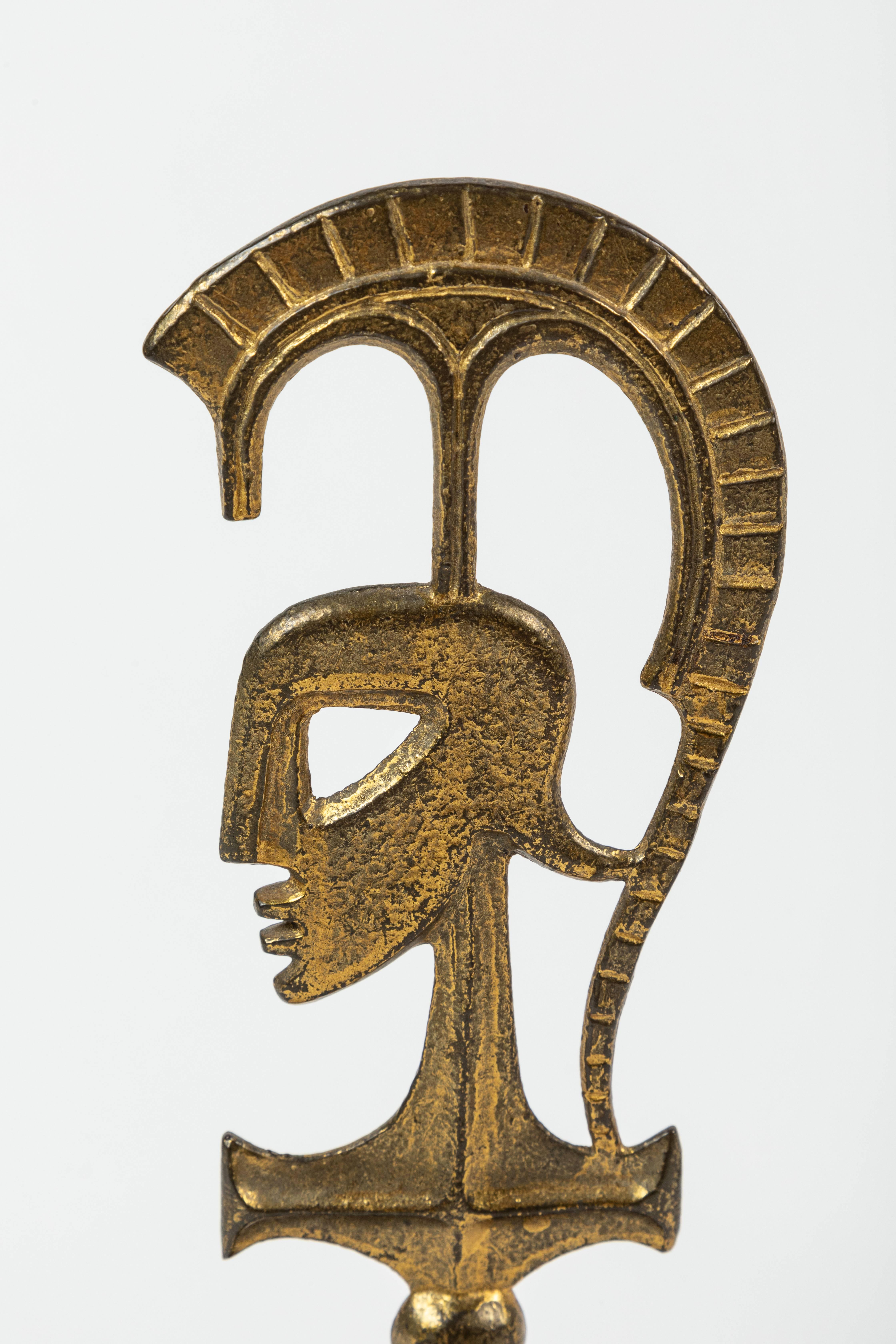 Mid-20th Century Pair of Abstract Roman Gladiator Sculptures by Frederick Weinberg