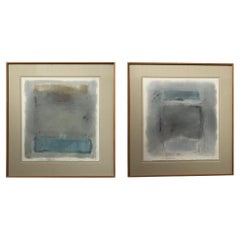 Pair of Abstract Watercolor by Shelly Shepperd 