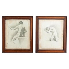 Pair of Academic Nudes – Neoclassical Artist – Early 19th Century