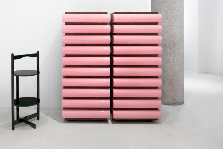 black and pink dresser Senfot Modern 8-Drawer Dresser with Gold Handles, Available in Black or  Pink, Stylish Storage Solution
