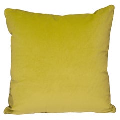 Pair of Acid Green Velvet Pillows