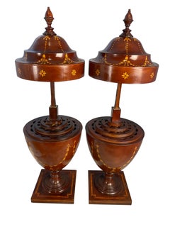 Pair of Acorn Mahogany Knife boxes, 20th Century