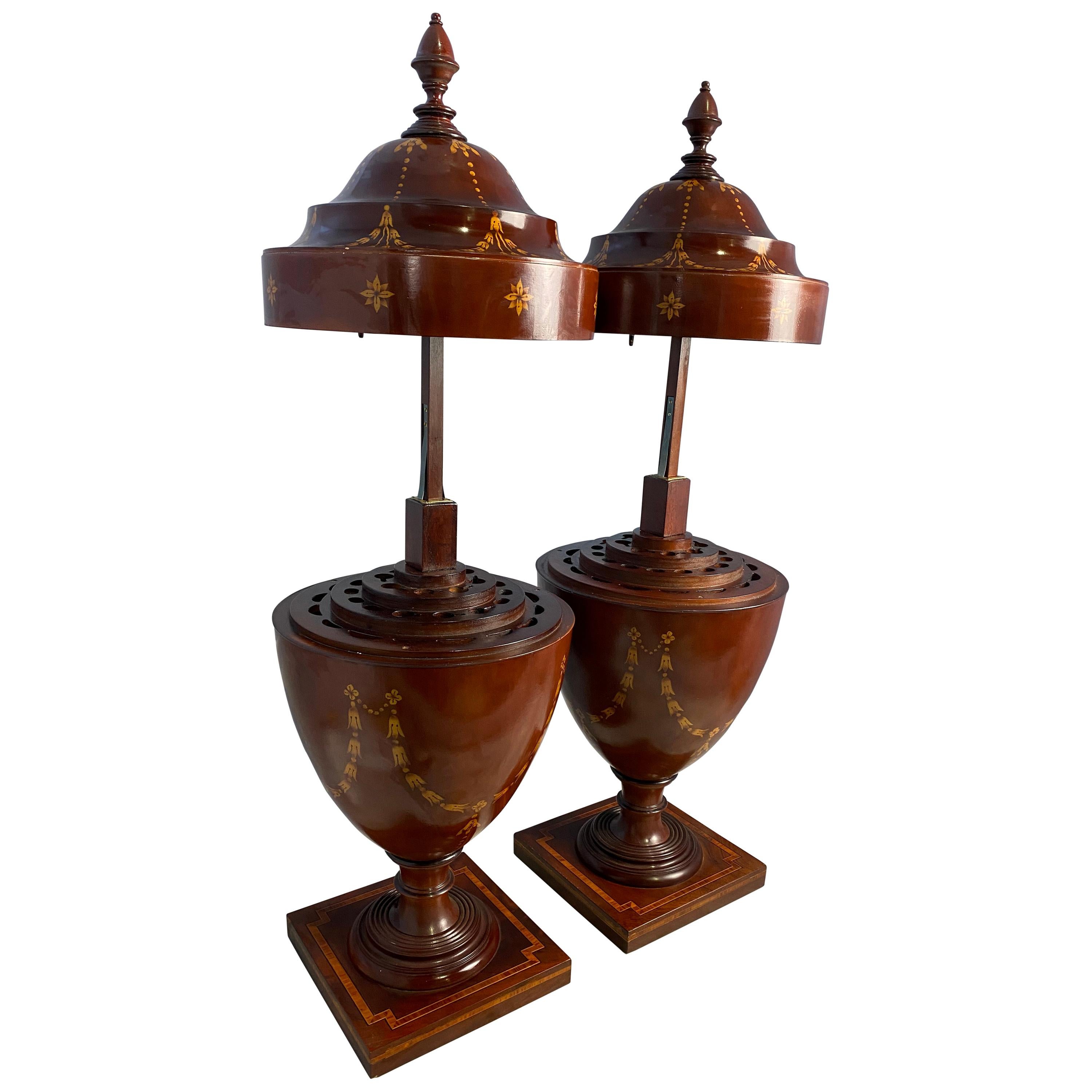 Pair of Acorn Mahogany Knife boxes, 20th Century For Sale