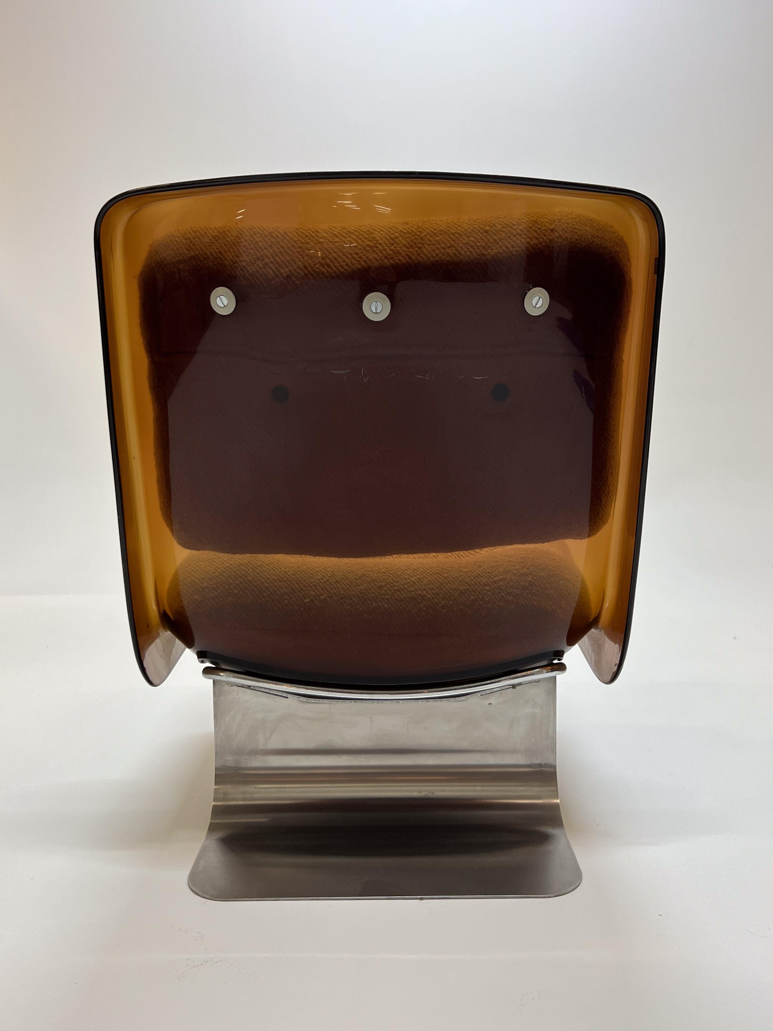 Plexiglass Pair of acrylic chairs by Albert Jacob