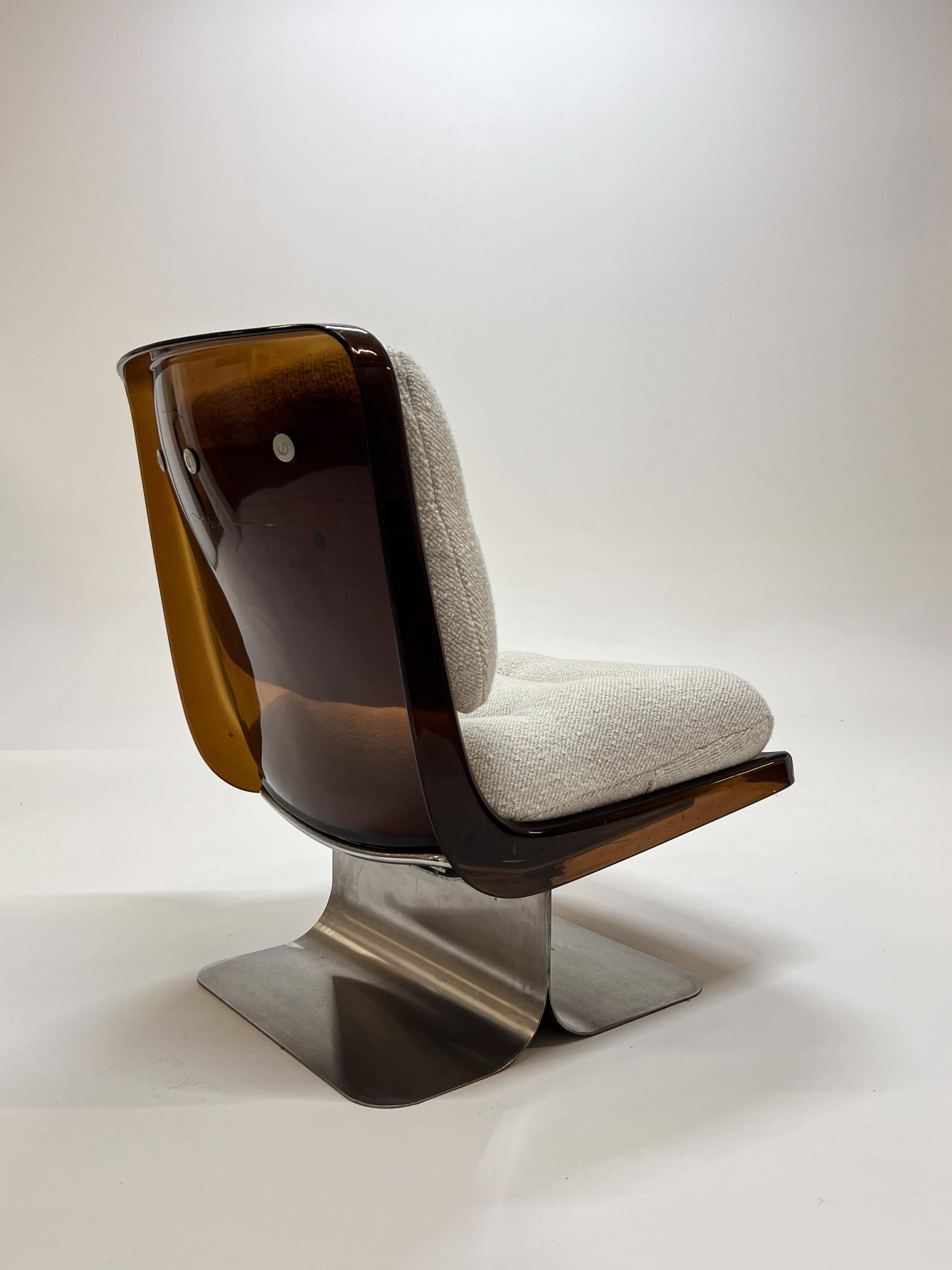 Pair of acrylic chairs by Albert Jacob 1