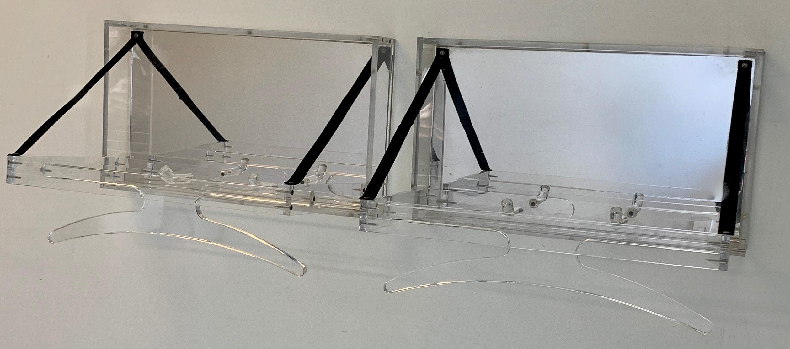 Acrylic Collapsable Coat Rack with Mirror For Sale 6