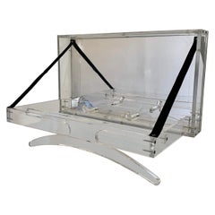 Pair of Acrylic Collapsable Coat Racks with Mirrors