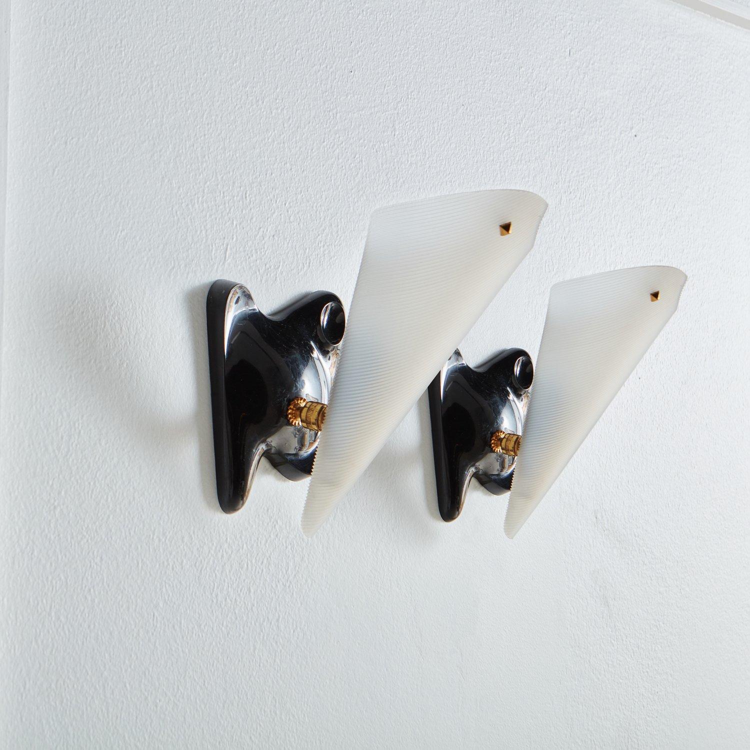 Pair of Acrylic Cone Sconces in the Style of Pierre Guariche, France, 1950s In Good Condition In Chicago, IL