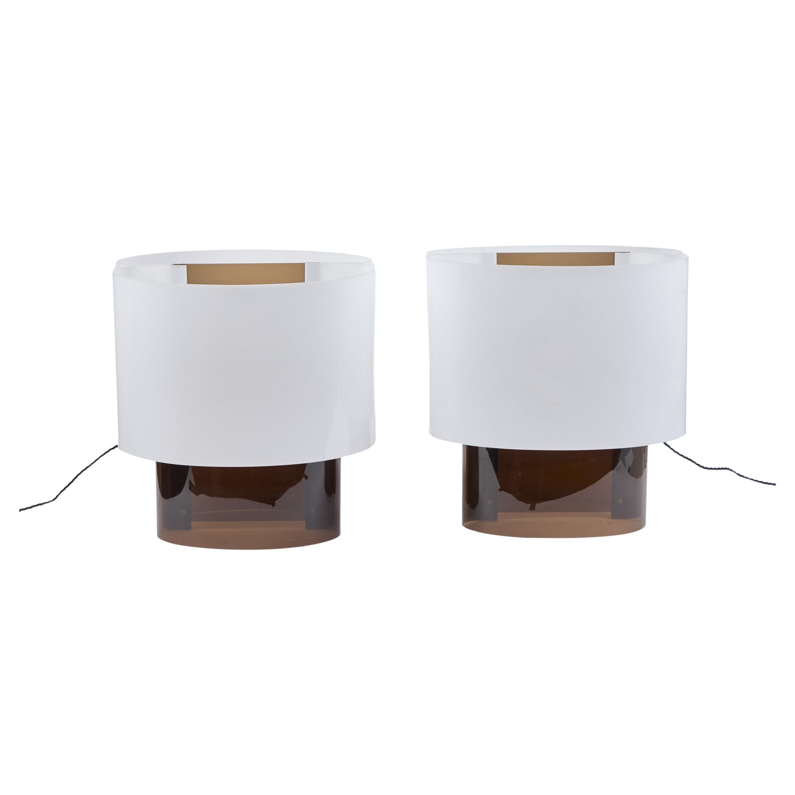 Pair of Acrylic Lamps