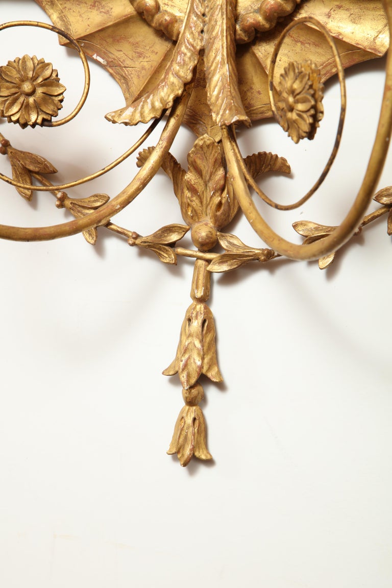 Pair of Adam Carved Gilt Appliques For Sale at 1stdibs