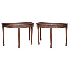 Pair of Adam Revival Mahogany Hall Tables