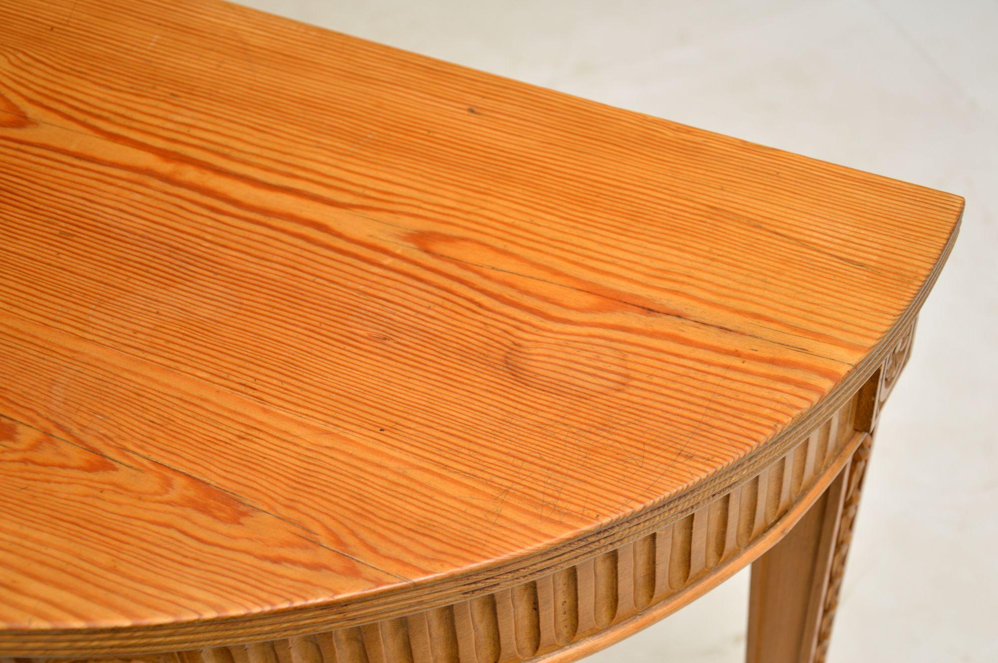 Pair of Adam Style Antique Pine Console Tables For Sale at 1stDibs