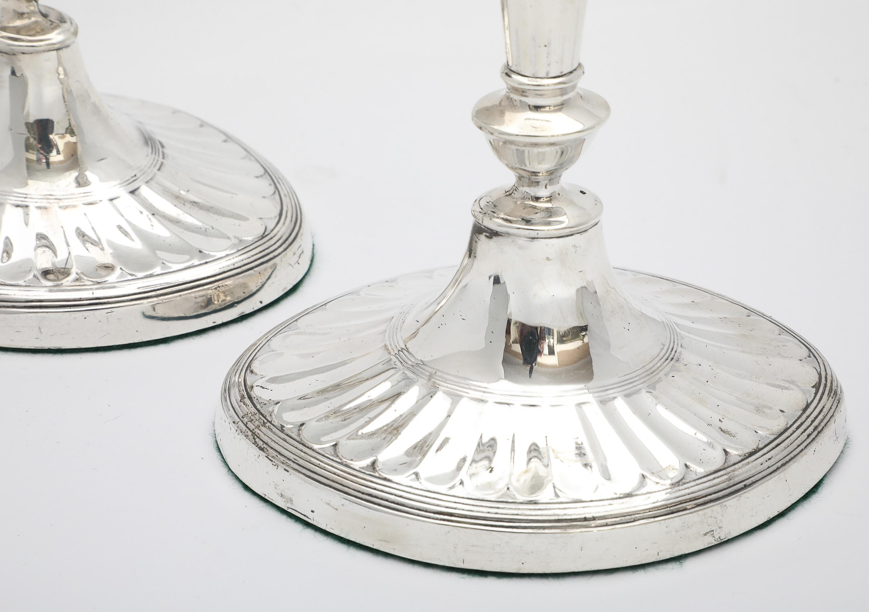 Pair of Adam -Style Sterling Silver Candlesticks For Sale 8