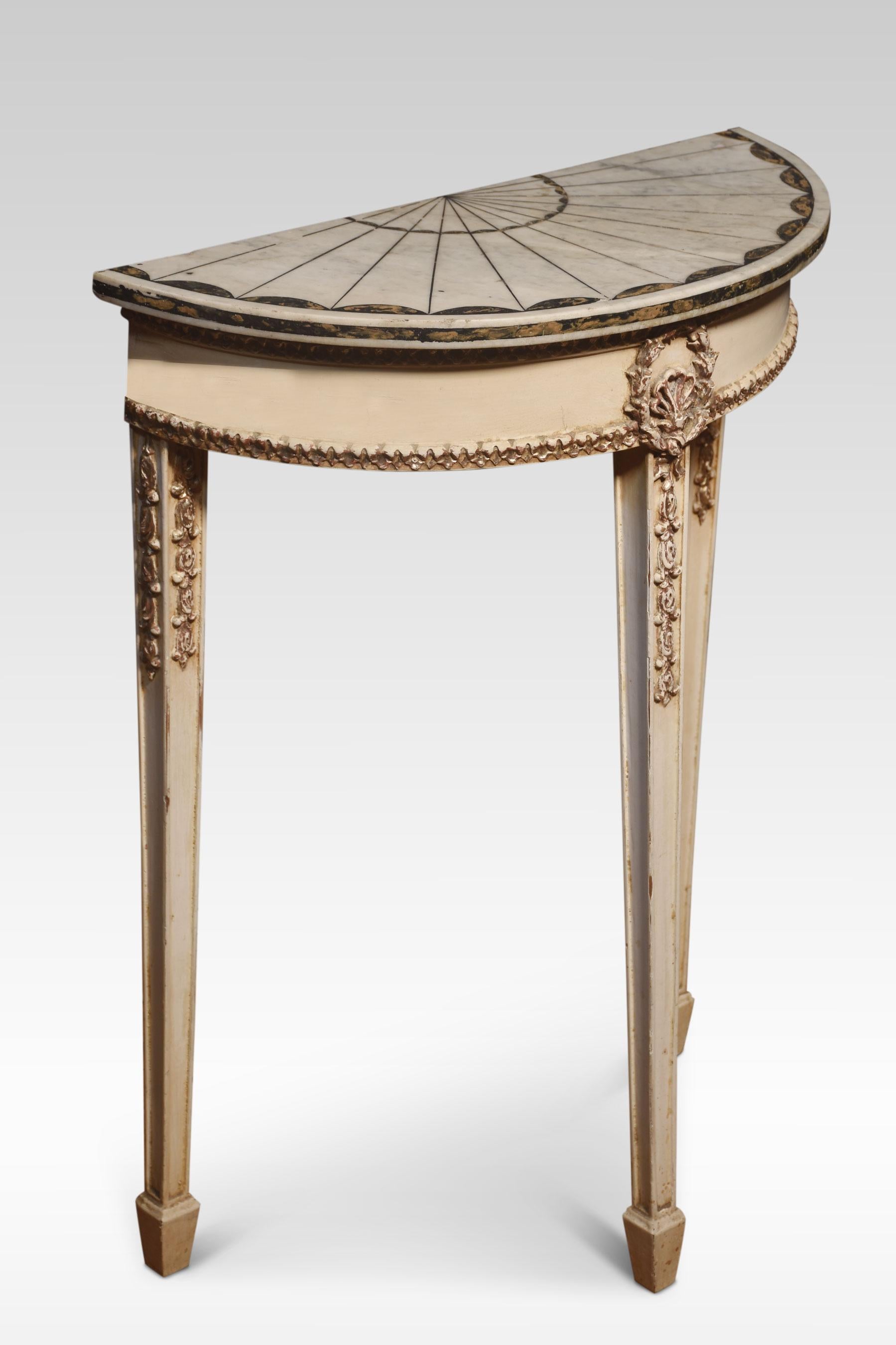 British Pair of Adams design Marble console tables