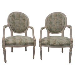 Pair of Adams-Style Armchairs