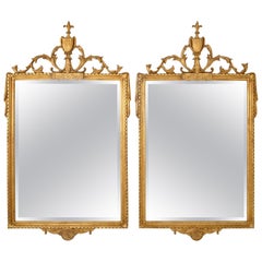 Pair of Adams-Style Giltwood Mirror by Friedman Brothers