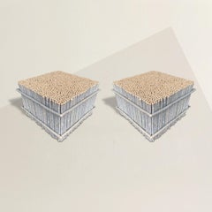 Pair of Adirondack-Style Twig Tables