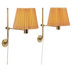 Pair of Adjustable Brass Wall Lights by Hans-Agne Jakobsson, Sweden 1950s