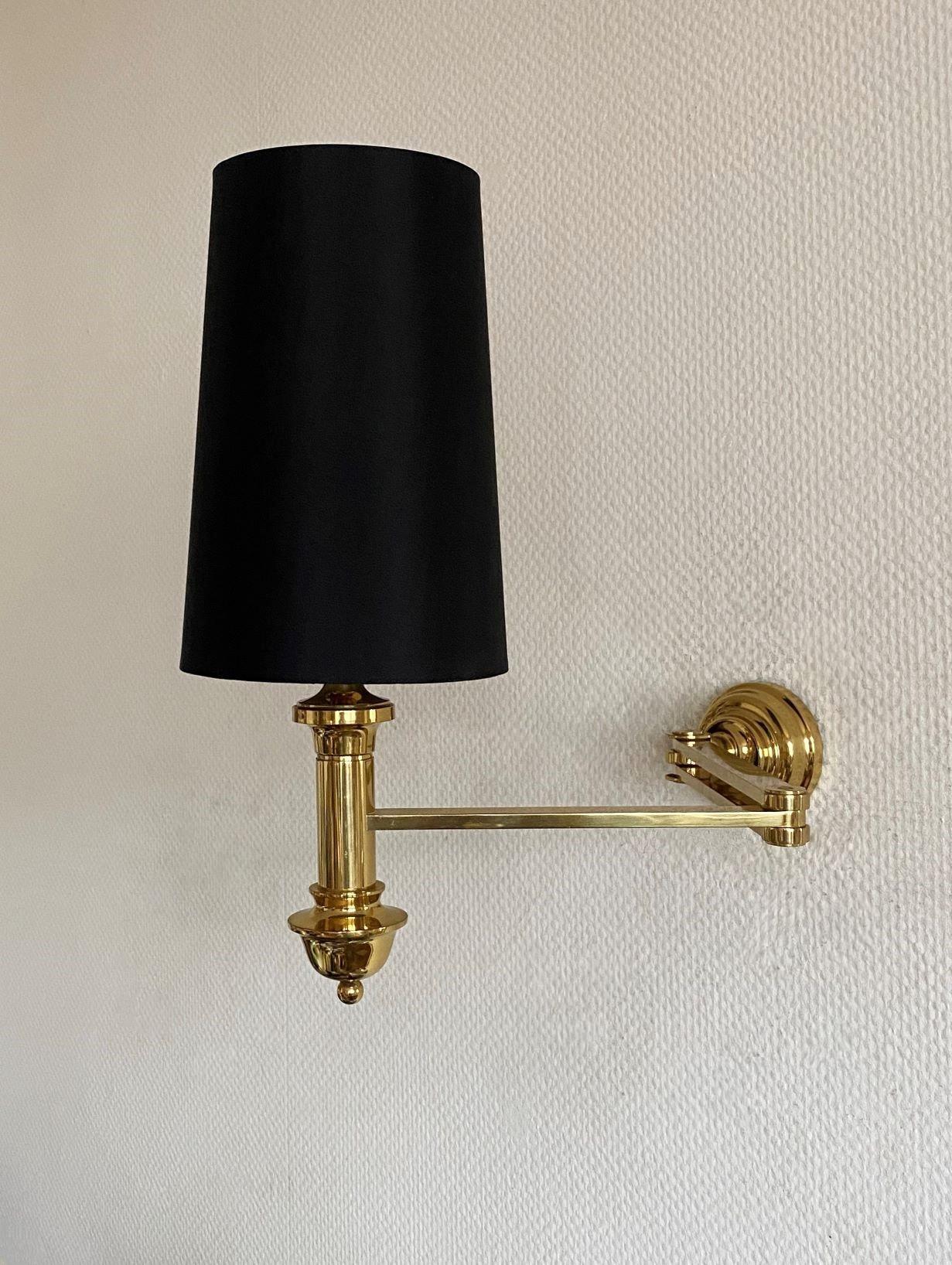 Pair of Brass Swing Arm Wall Lights, 1960s For Sale 5