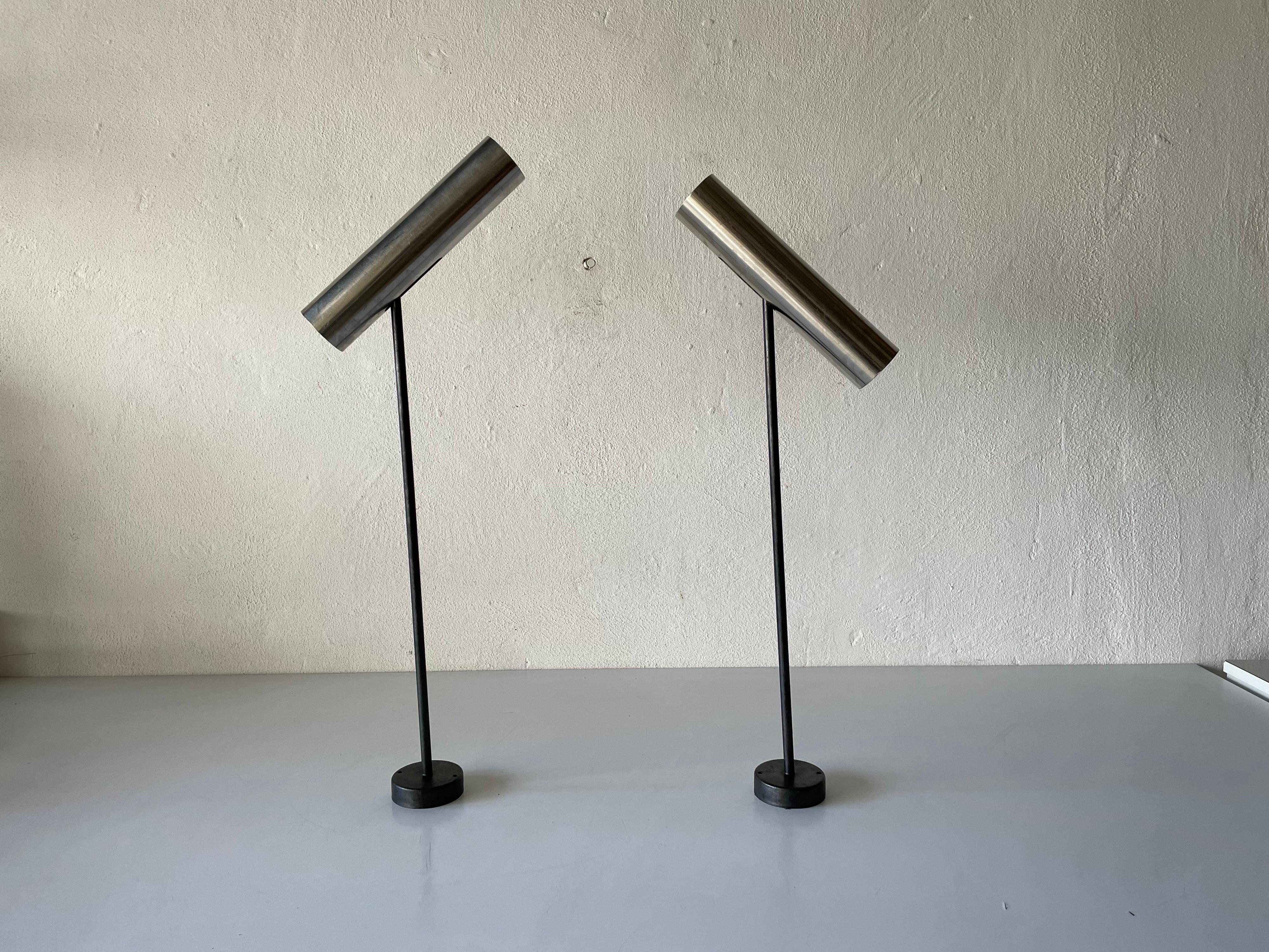 Mid-Century Modern Pair of Adjustable Ceiling Spots or Wall Lamps, 1950s, France For Sale