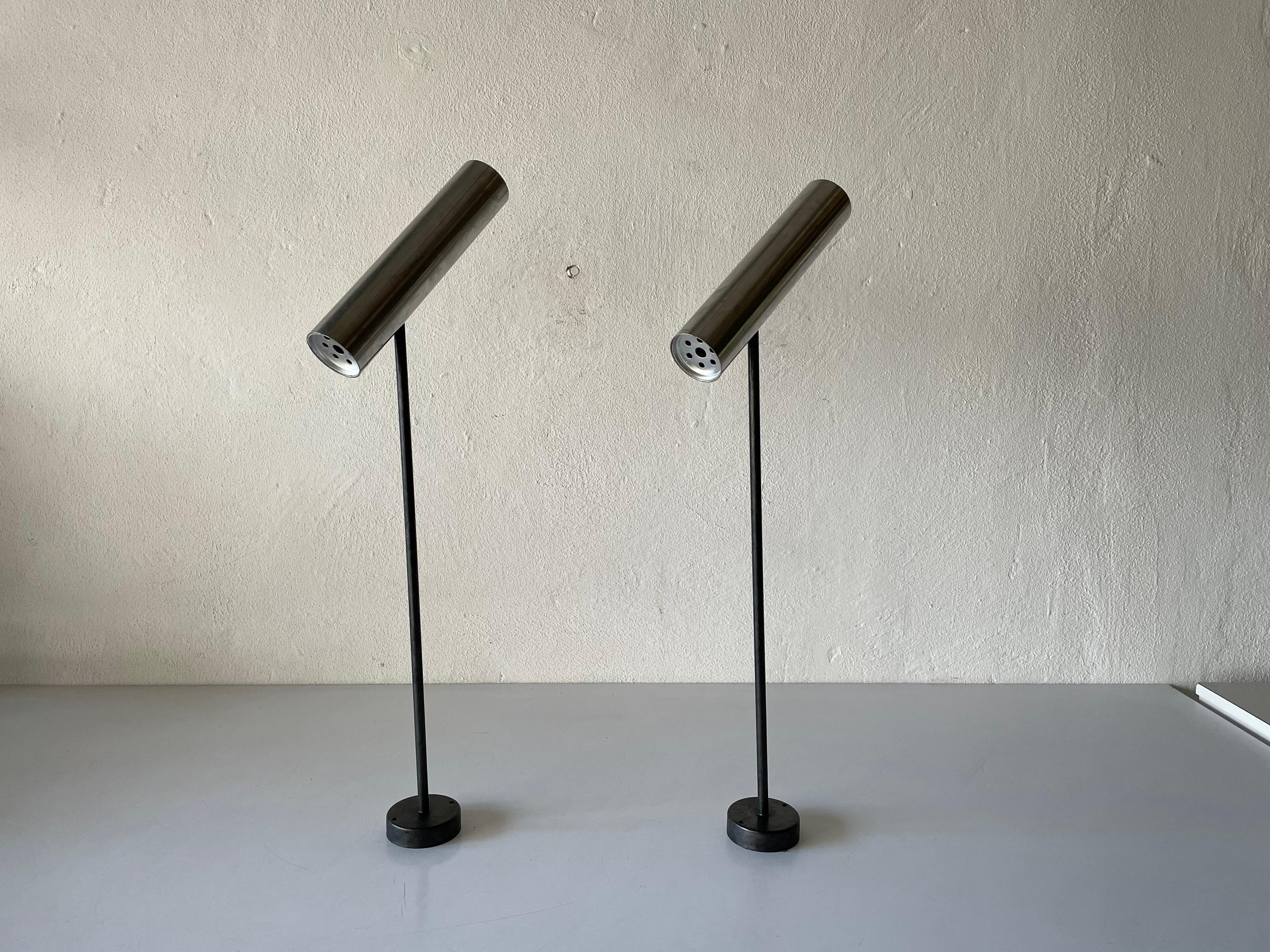 Pair of Adjustable Ceiling Spots or Wall Lamps, 1950s, France In Good Condition For Sale In Hagenbach, DE