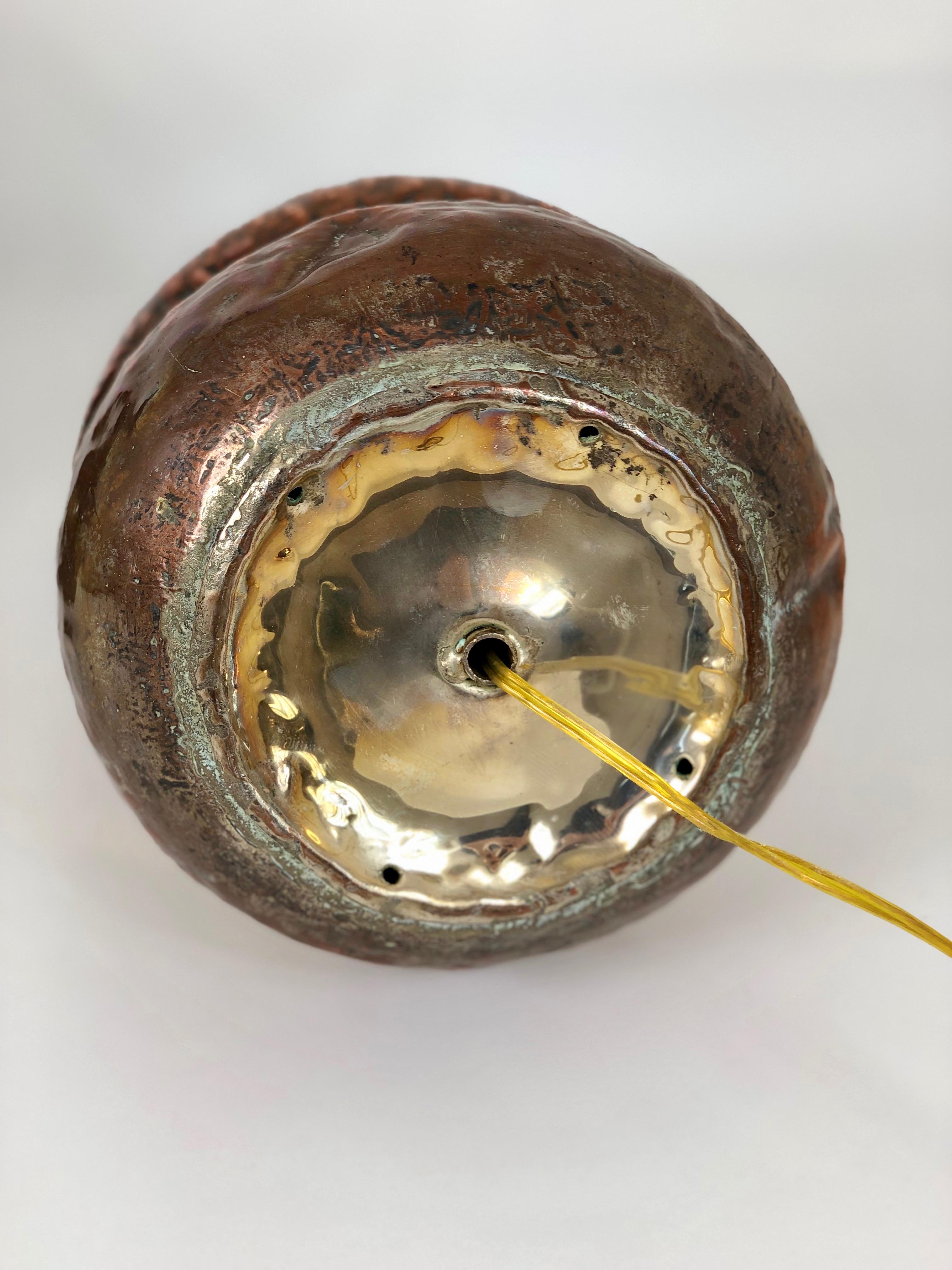 Paire de lampes de bureau réglables en cuivre et laiton, 1970, Florence, Italie en vente 3