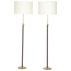 Pair of Adjustable Floor Lamps by Jacques Adnet