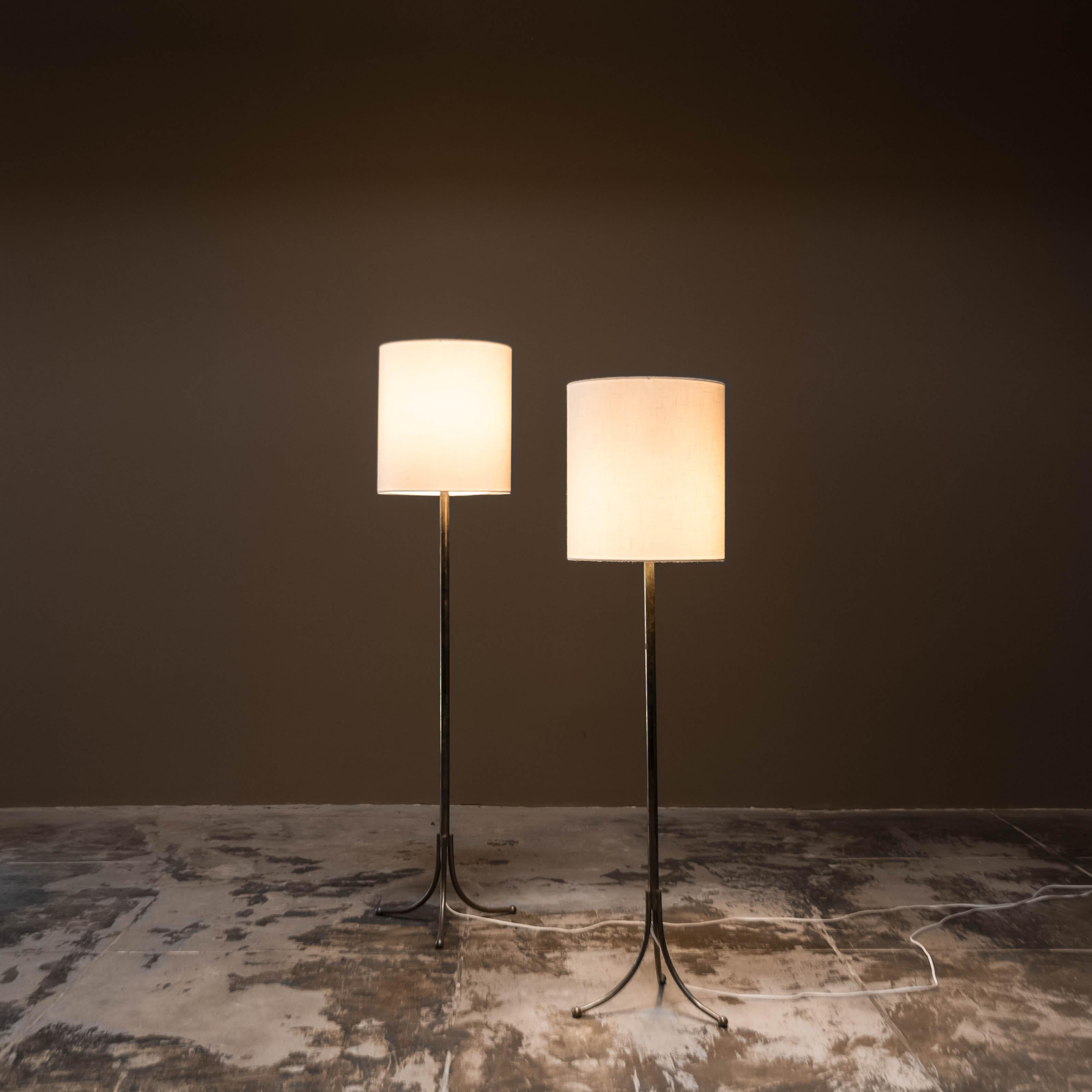 Mid-Century Modern Pair of Adjustable Floor Lamps designed by Josef Frank, made for Svenskt Tenn For Sale