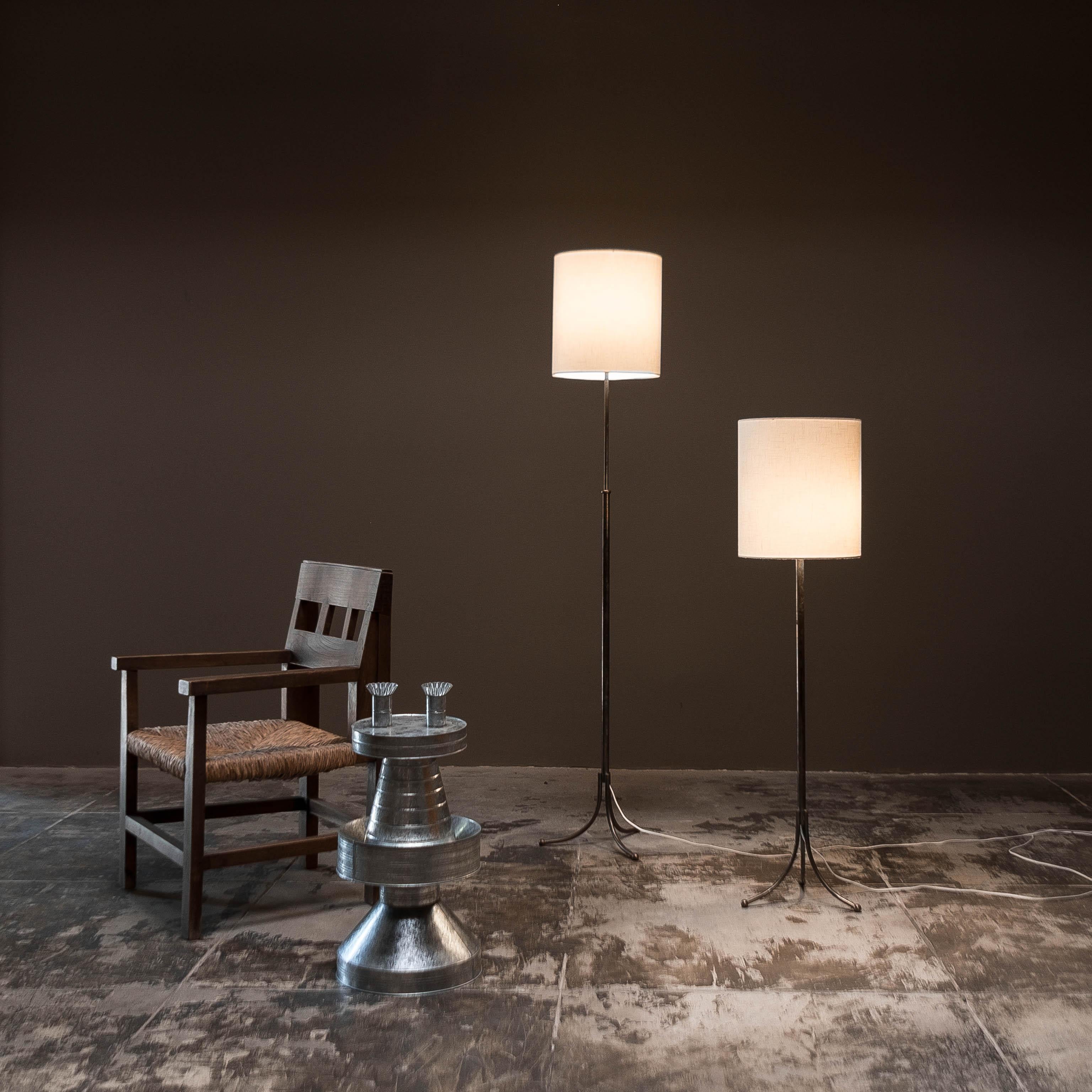 Brass Pair of Adjustable Floor Lamps designed by Josef Frank, made for Svenskt Tenn For Sale