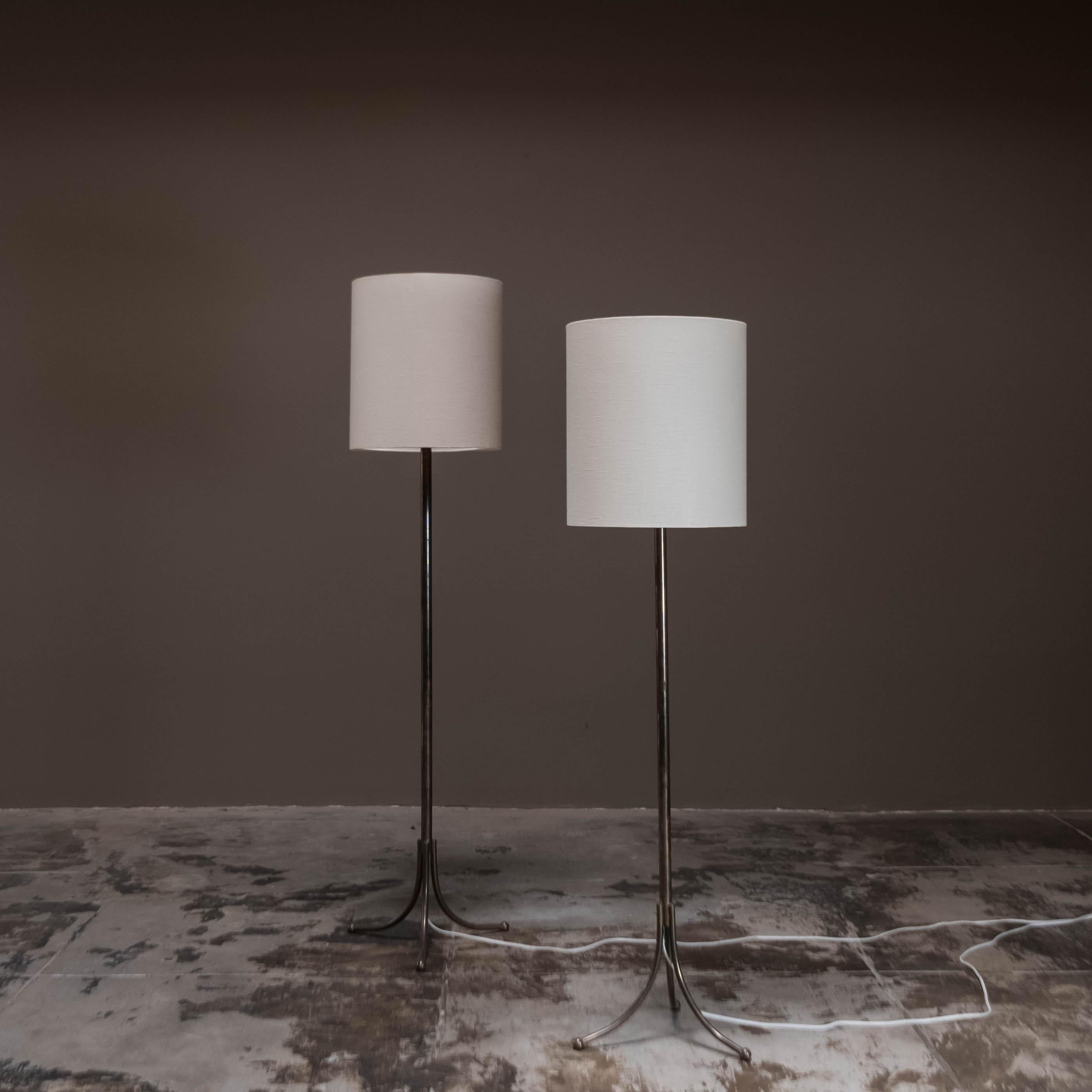 Pair of Adjustable Floor Lamps designed by Josef Frank, made for Svenskt Tenn For Sale 1