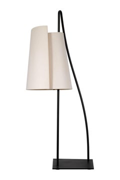 Coppia di lampade da tavolo regolabili Italiana Luce con stelo nero