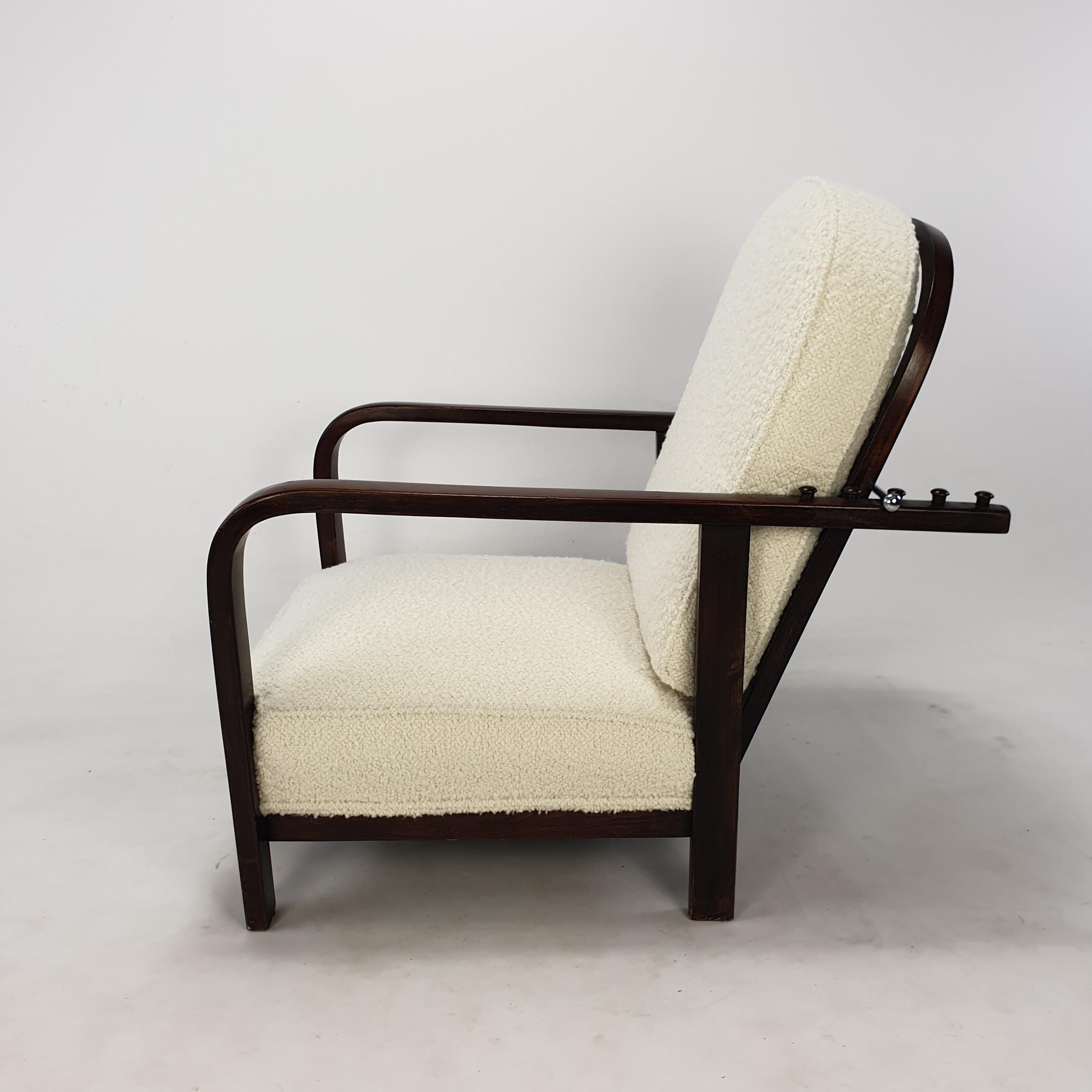 Pair of Adjustable Lounge Chairs by Thonet, 1930's For Sale 4