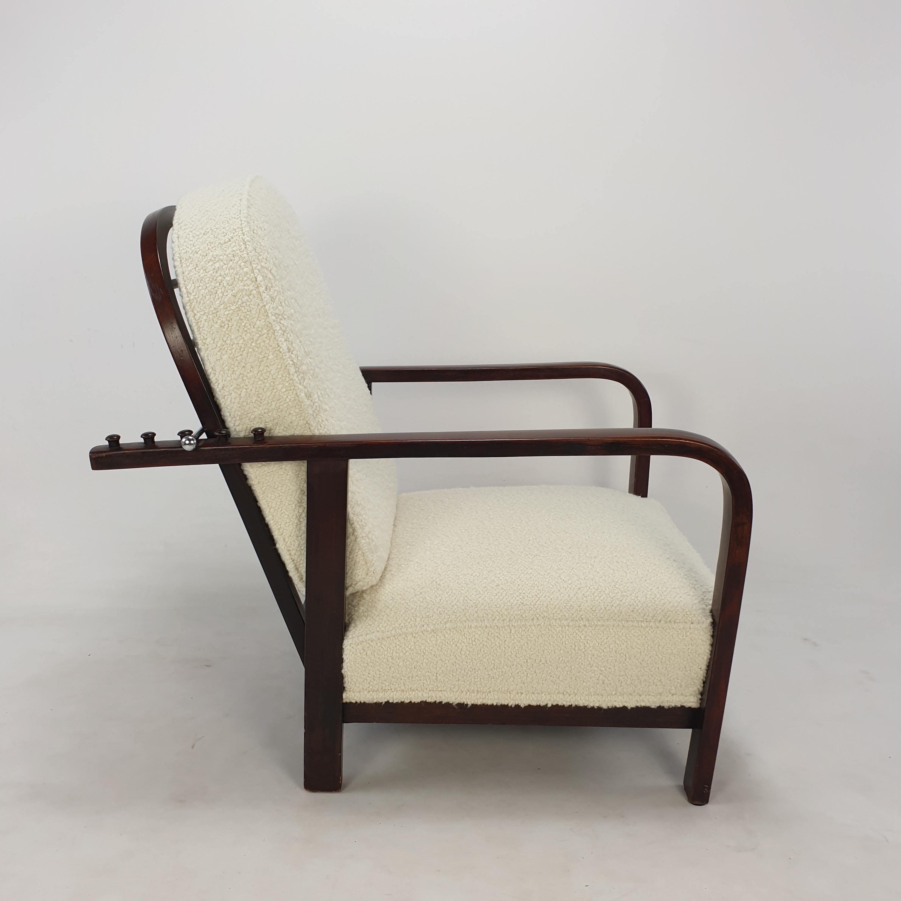 Pair of Adjustable Lounge Chairs by Thonet, 1930's For Sale 5